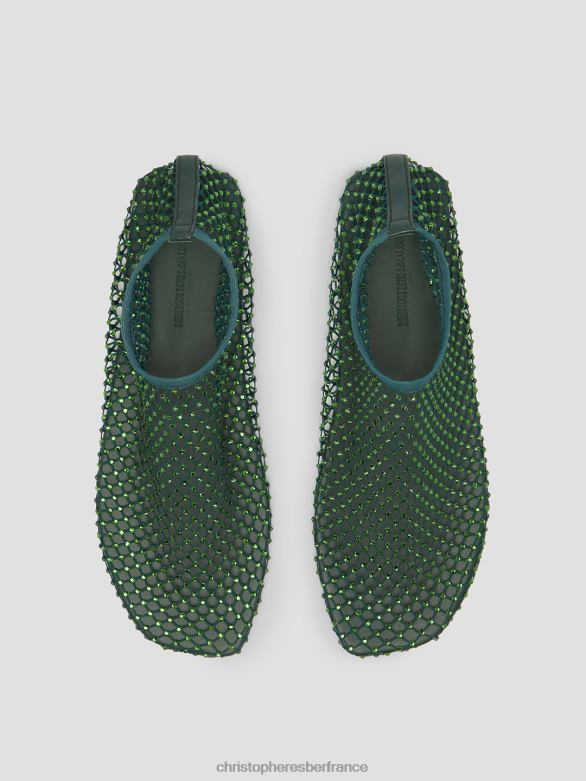 minette à plat 4680H197 dypsis/vert chaussure Christopher Esber