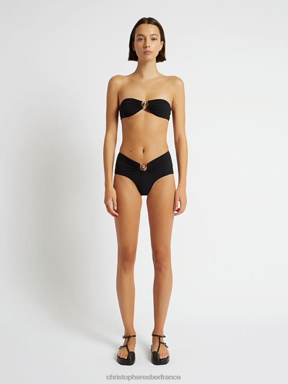 bandeau froncé à griffes 4680H175 noir vêtements Christopher Esber