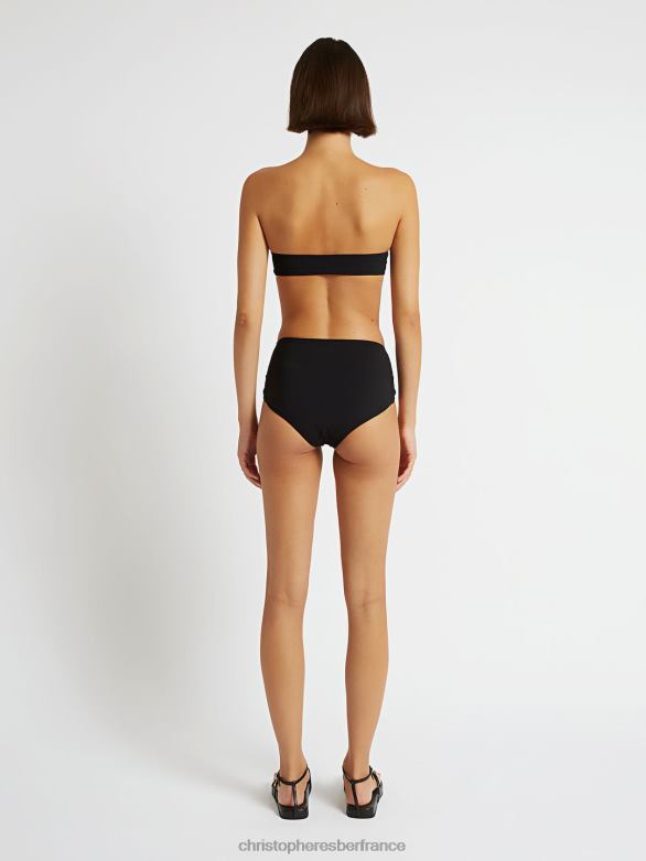 bandeau froncé à griffes 4680H175 noir vêtements Christopher Esber