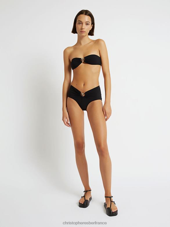 bandeau froncé à griffes 4680H175 noir vêtements Christopher Esber