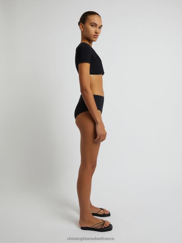 tu es un tee-shirt à dents 4680H181 noir vêtements Christopher Esber