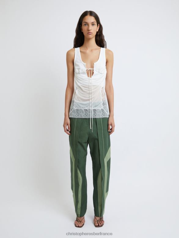 comosum clash haut à armatures 4680H86 blanc vêtements Christopher Esber