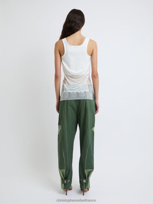 comosum clash haut à armatures 4680H86 blanc vêtements Christopher Esber