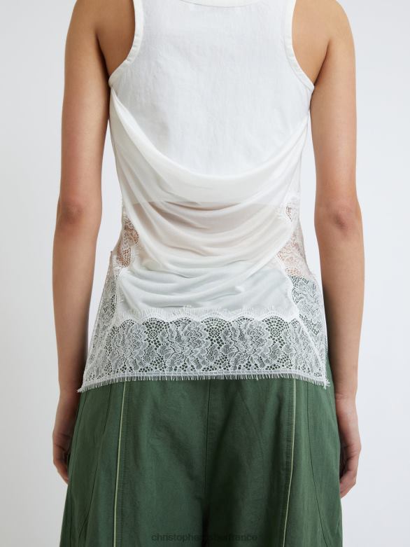 comosum clash haut à armatures 4680H86 blanc vêtements Christopher Esber