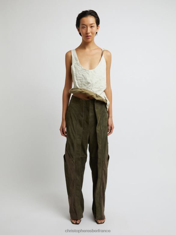 cuve concassée nacrée 4680H90 mastic vêtements Christopher Esber