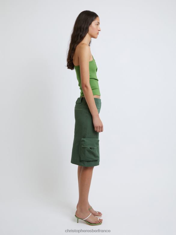 débardeur asymétrique à boucle flottante folia 4680H93 tige vêtements Christopher Esber