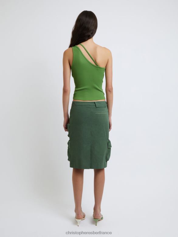 débardeur asymétrique à boucle flottante folia 4680H93 tige vêtements Christopher Esber