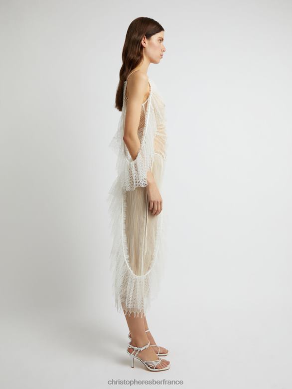 débardeur cascade lacé 4680H104 blanc vêtements Christopher Esber