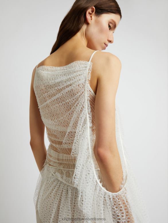 débardeur cascade lacé 4680H104 blanc vêtements Christopher Esber