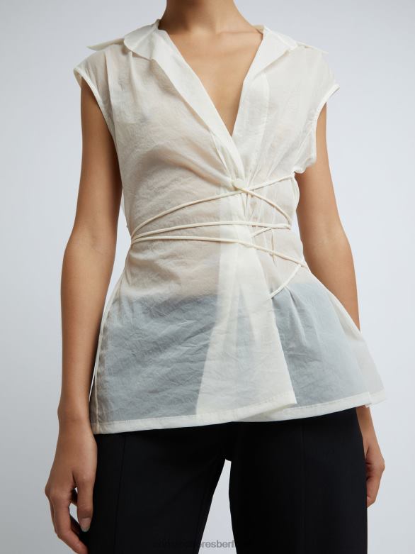 débardeur à lien de marée 4680H109 blanc vêtements Christopher Esber