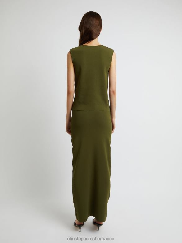 dessus en treillis cristallin 4680H98 algue vêtements Christopher Esber