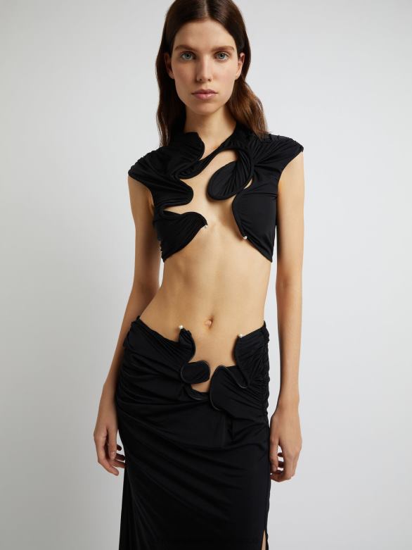 haut court Vénus 4680H82 noir vêtements Christopher Esber