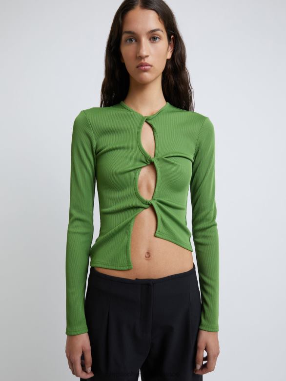 haut ouvert à manches longues 4680H94 tige vêtements Christopher Esber