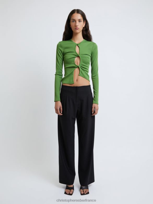 haut ouvert à manches longues 4680H94 tige vêtements Christopher Esber