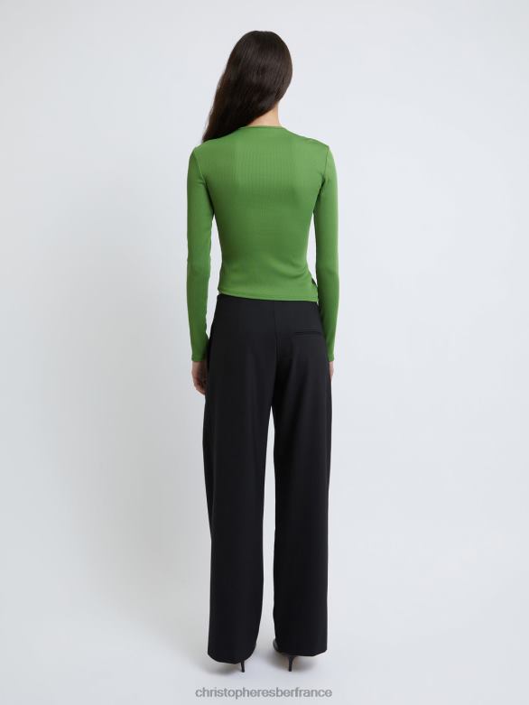 haut ouvert à manches longues 4680H94 tige vêtements Christopher Esber