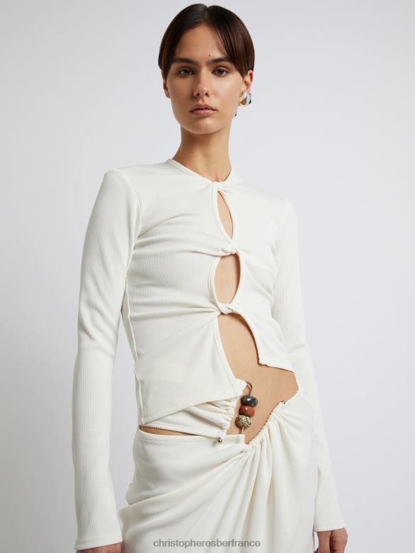 haut ouvert à manches longues 4680H96 neige vêtements Christopher Esber