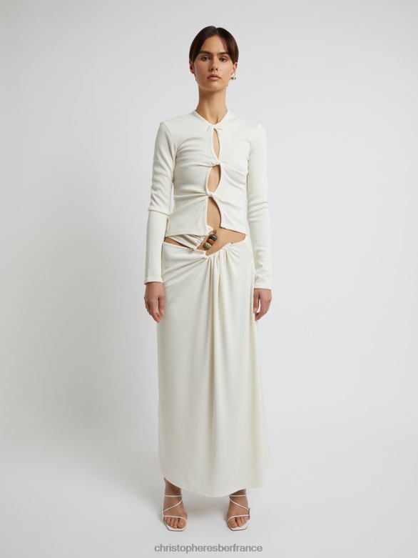 haut ouvert à manches longues 4680H96 neige vêtements Christopher Esber