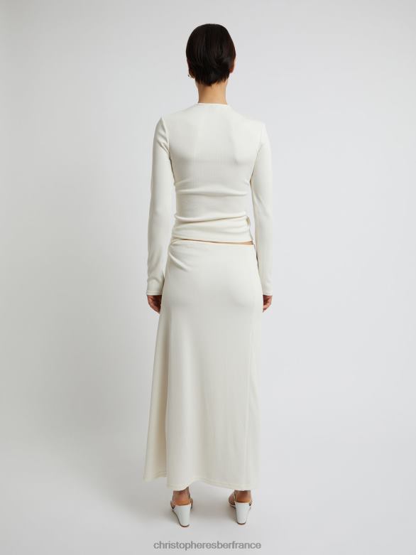 haut ouvert à manches longues 4680H96 neige vêtements Christopher Esber