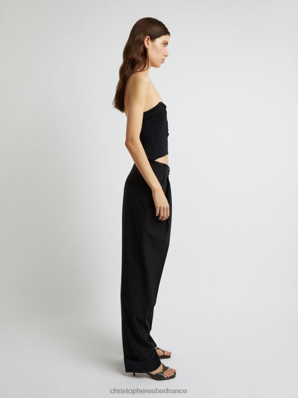 haut sans bretelles à armatures Salacia 4680H83 noir vêtements Christopher Esber