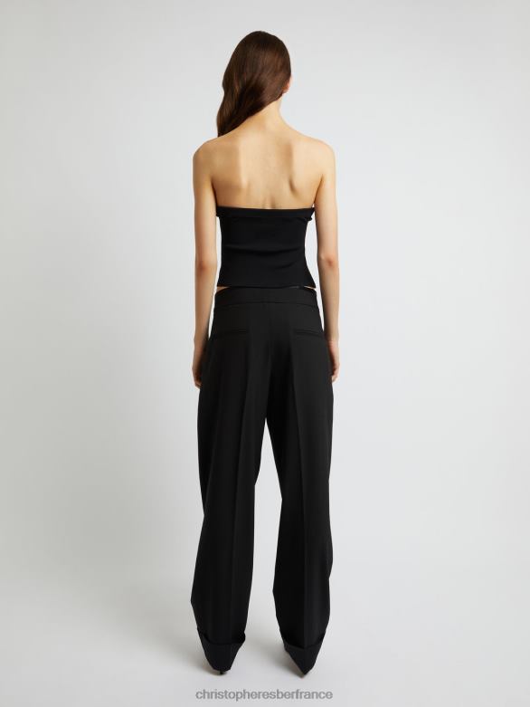 haut sans bretelles à armatures Salacia 4680H83 noir vêtements Christopher Esber