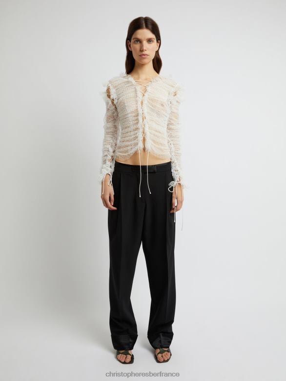 haut torrent lacé 4680H108 blanc vêtements Christopher Esber