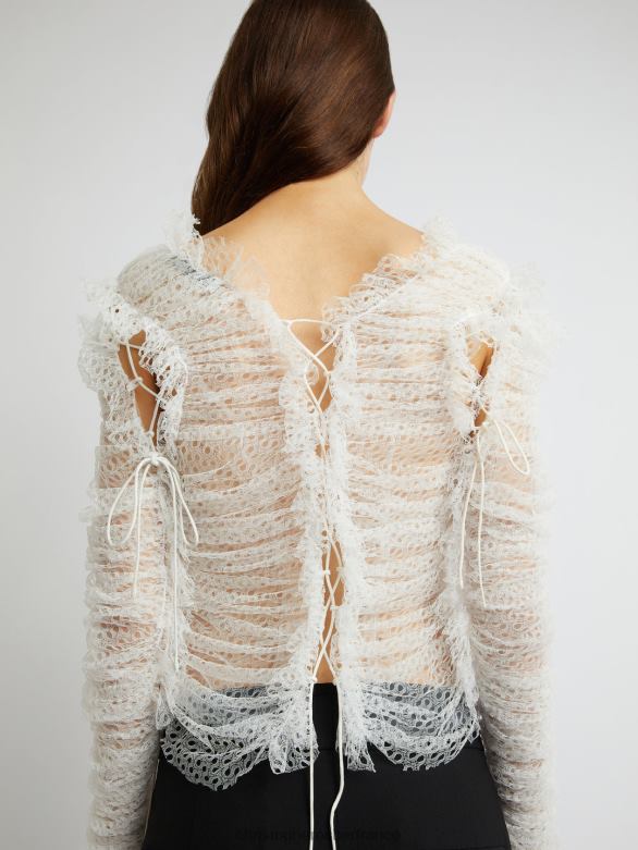 haut torrent lacé 4680H108 blanc vêtements Christopher Esber