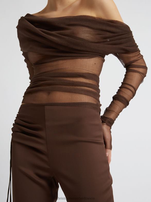 haut voilé 4680H107 noyer vêtements Christopher Esber
