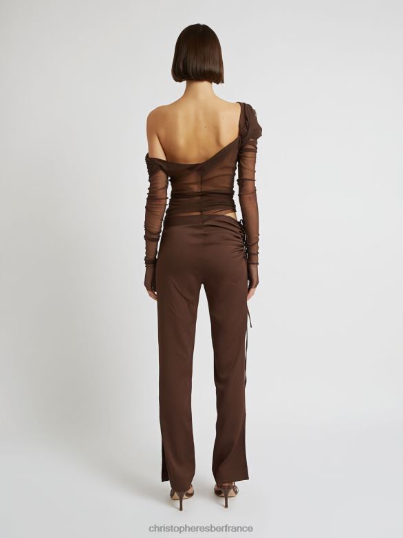 haut voilé 4680H107 noyer vêtements Christopher Esber