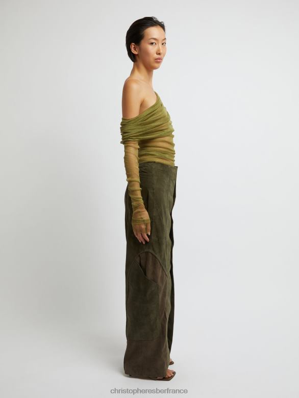 haut voilé 4680H112 mousse vêtements Christopher Esber