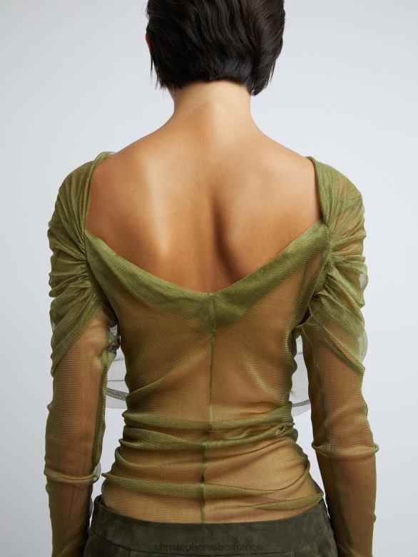 haut voilé 4680H112 mousse vêtements Christopher Esber