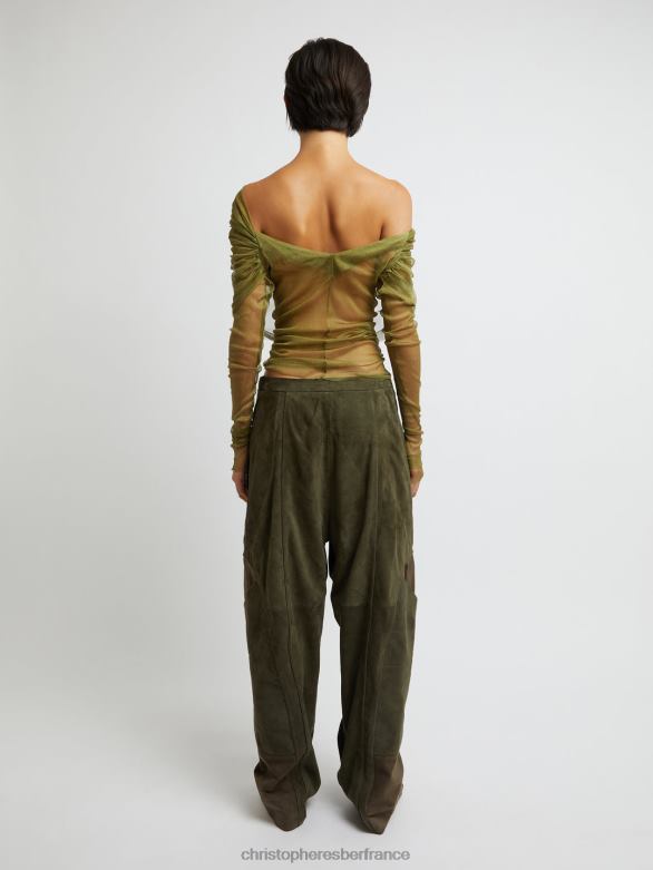 haut voilé 4680H112 mousse vêtements Christopher Esber