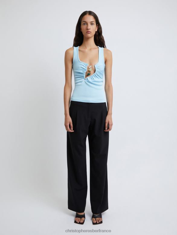 réservoir à boucle flottante folia 4680H103 bleu/calcite vêtements Christopher Esber