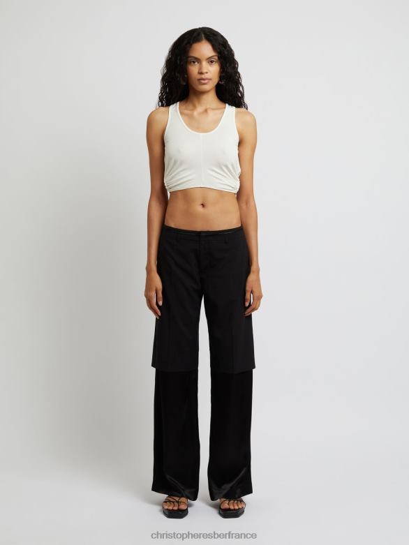 sommet d'orbite de dualité 4680H120 blanc vêtements Christopher Esber