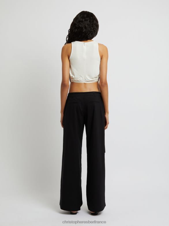 sommet d'orbite de dualité 4680H120 blanc vêtements Christopher Esber