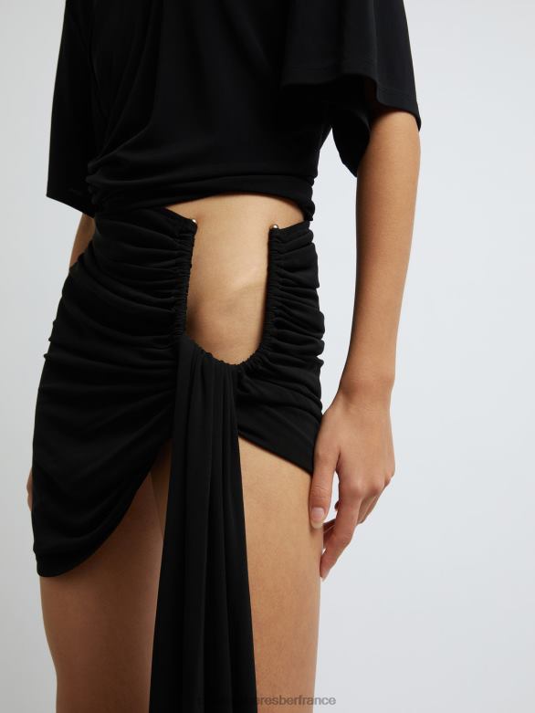 t-shirt à taille cagoule 4680H115 noir vêtements Christopher Esber