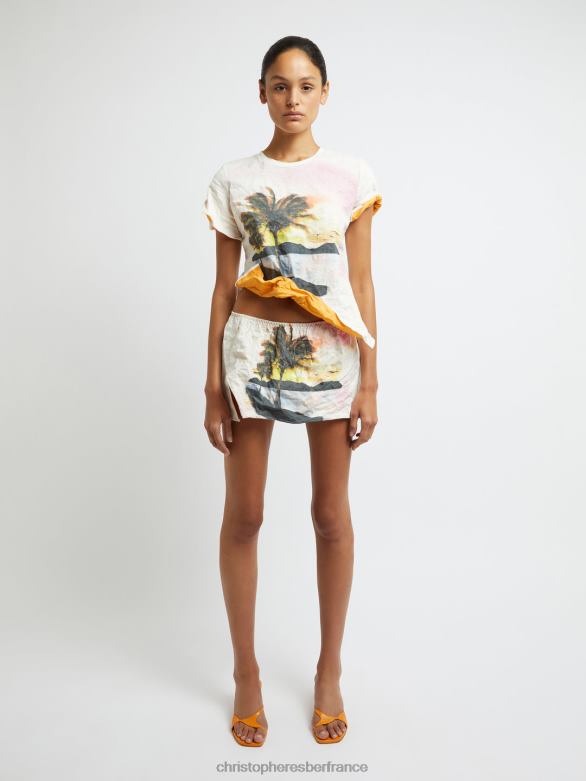 tee-shirt écrasé souvenir perdu 4680H80 perdu/souvenir/impression vêtements Christopher Esber