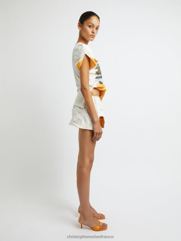 tee-shirt écrasé souvenir perdu 4680H80 perdu/souvenir/impression vêtements Christopher Esber