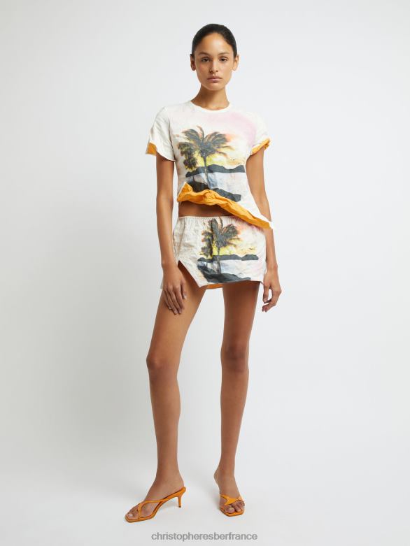 tee-shirt écrasé souvenir perdu 4680H80 perdu/souvenir/impression vêtements Christopher Esber