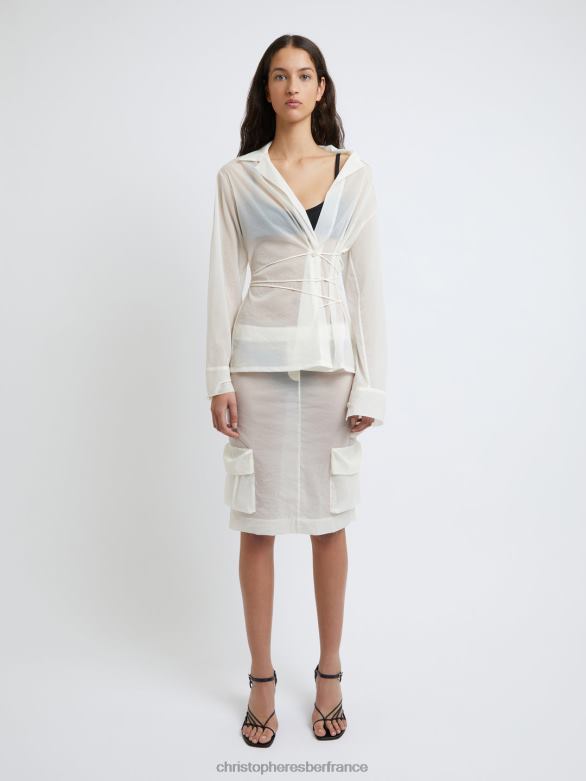 jupe cousue sola 4680H152 blanc vêtements Christopher Esber