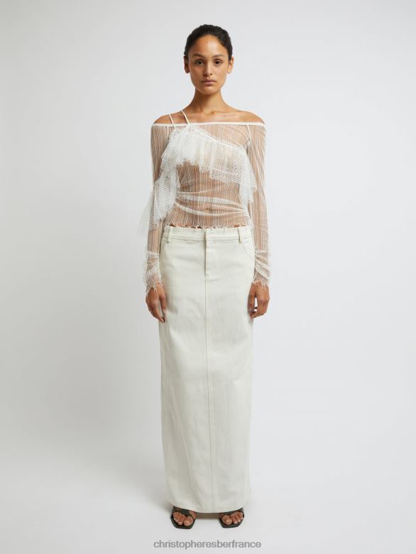 jupe en jean colonne chimère 4680H150 naturel vêtements Christopher Esber