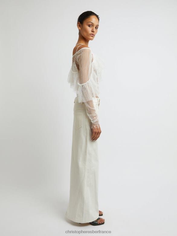 jupe en jean colonne chimère 4680H150 naturel vêtements Christopher Esber