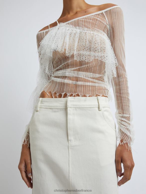 jupe en jean colonne chimère 4680H150 naturel vêtements Christopher Esber