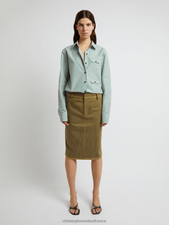 jupe en jean déstructurée Chimaera 4680H147 mousse vêtements Christopher Esber