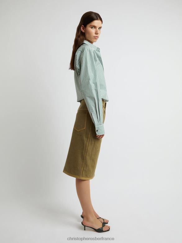 jupe en jean déstructurée Chimaera 4680H147 mousse vêtements Christopher Esber