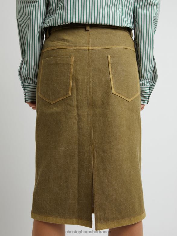 jupe en jean déstructurée Chimaera 4680H147 mousse vêtements Christopher Esber