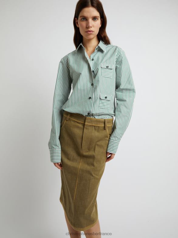 jupe en jean déstructurée Chimaera 4680H147 mousse vêtements Christopher Esber