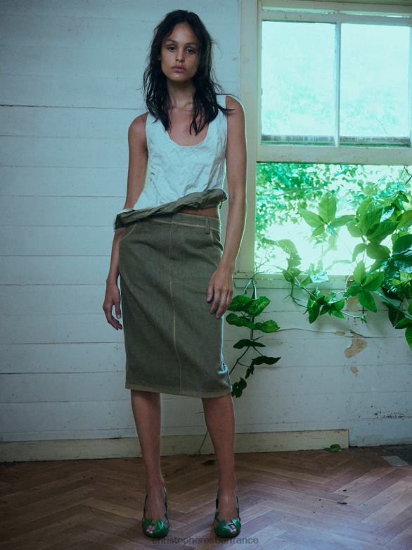 jupe en jean déstructurée Chimaera 4680H147 mousse vêtements Christopher Esber