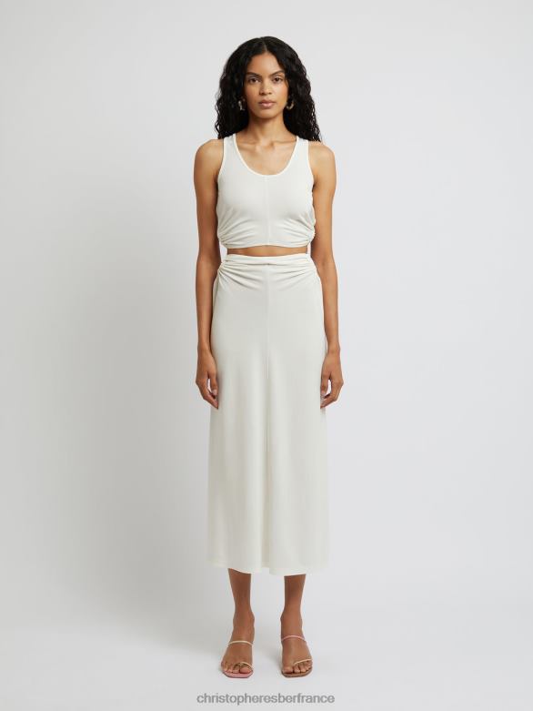 jupe orbite de dualité 4680H157 blanc vêtements Christopher Esber