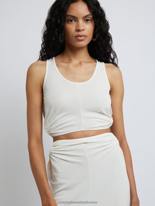 jupe orbite de dualité 4680H157 blanc vêtements Christopher Esber