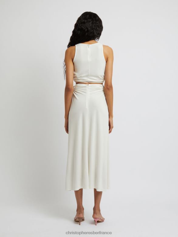 jupe orbite de dualité 4680H157 blanc vêtements Christopher Esber